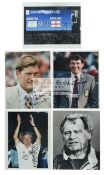 Signed photographs of five England managers, comprising: Bobby Robson, Graham Taylor,