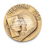 Helsinki 1952 Olympic Games participant's medal, designed by K Rasanen, bronze,