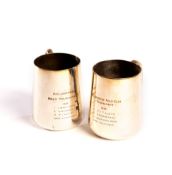 A pair of trophies for Holderness Polo Tournament in 1938 and 1939,