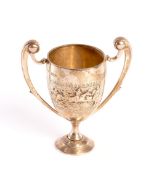 English silver trophy for a French polo tournament in Cannes in 1913,