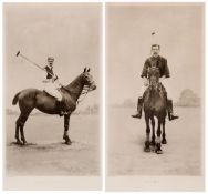 A pair of photographic plates of the polo players George Miller and Lt. Col.