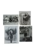 Four original b&w press photographs feat