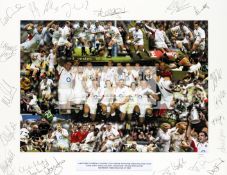 A photographic presentation signed by the England rugby XV in 2003,