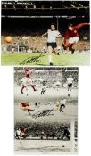 A pair of Geoff Hurst 1966 signed colour picture presentations,