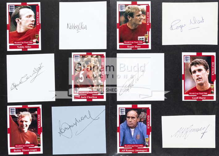 The autographs of the England 1966 World Cup winning team,