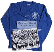 An autographed replica 1972 European Cup Winners Cup Rangers jersey,