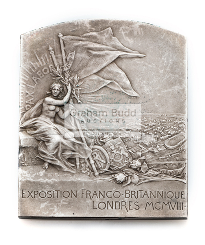 Official plaque of the Franco-British Exposition held in conjunction with the London 1908 Olympic