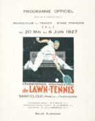 A rare 1927 French programme from 20th May to 6th June,