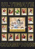 A part-autographed set of Manchester United Futera Platinum 1999 European Cup collector's cards,