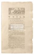 Old 1753 Issue of “The World” on Newmarket Horse Racing, “The World”,