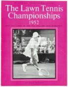 1952 Wimbledon programmes Tuesday 24th June and Saturday 5th July sold together with b & w press