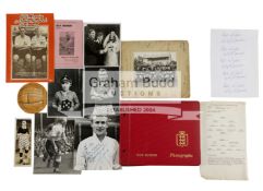 A collection of ephemera relating to the Middlesbrough footballer Wilf Mannion,