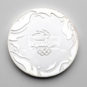 Sydney 2000 Olympic Games participant's medal, silvered metal, 50mm.