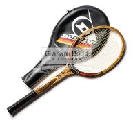John McEnroe signed tennis racquet, wooden framed Dunlop Maxply McEnroe, signed in black marker,