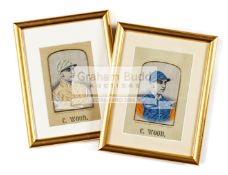 Two stevengraphs of the Victorian jockey Charles Wood,