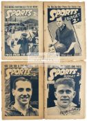 A collection of football publications, notably four issues of the scarce Sports Budget circa 1938,