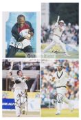 Twenty signed photographs of international cricketers, Comprising a mix of 12 by 8in. and 10 by 8in.