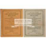 1931 Wimbledon programmes Tuesday June 23rd and Friday June 26th sold together with two signed b &