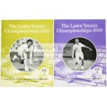 1950 Wimbledon programmes Saturday 1st and Thursday July 6th sold together with a signed b & w