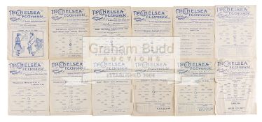 12 Pre-War Chelsea home programmes,