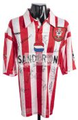 A team-signed Southampton FC replica Matt Le Tissier No.