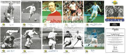 Westminster Autographed Editions "Football Greats" set of ten official signed photo cards,