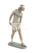 A Lladro Tennis Player figurine, designed by Juan Huerta,