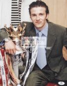 David Beckham signed colour photograph,