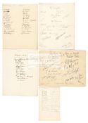 A collection of team-group football autographs,