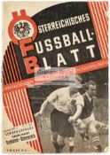 Austria v England International Football programme from 25th May 1952,