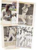 An album of signed cricket newspaper and magazine pictures, 1980/90's,