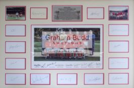 1966 World Cup signed & framed Display of all 22 players in the England squad along with manager