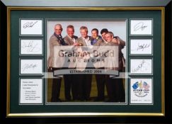 2010 Ryder Cup European captains autographed display,