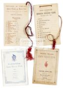 An interesting collection of Victorian Tennis club fixtures and dance cards dating from 1888 to
