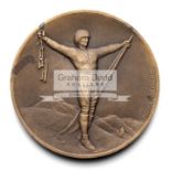 Chamonix 1st Winter Olympic Games 1924 bronze third place prize and participant's medal, 55mm, by R.