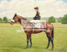 William H Perrin (20th century) MILL REEF WITH GEOFF LEWIS UP signed, oil on canvas, 41 by 51cm.