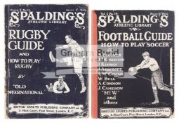 A pair of Spalding's Athletic Library Guides for Football [soccer] & Rugby,