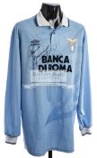 Paul Gascoigne signed Lazio sky blue No.