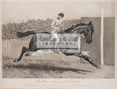 Victorian monochrome print titled "The Horse & Jockey of the Century",