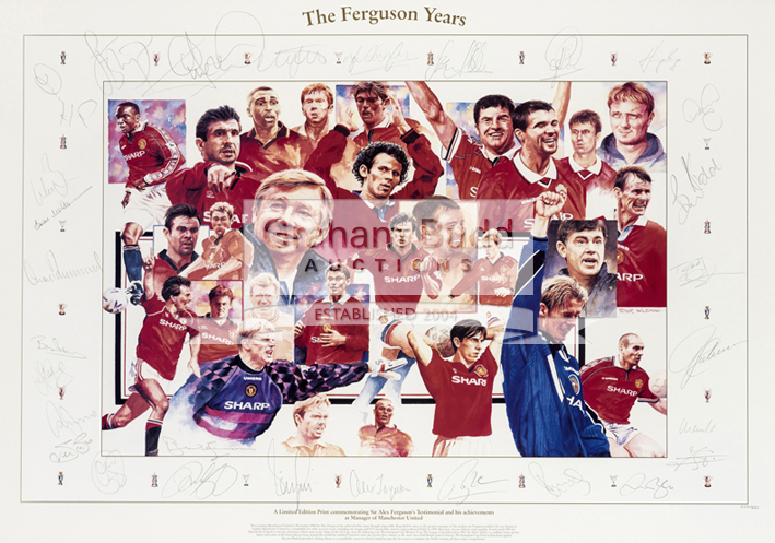 "The Ferguson Years" an autographed Manchester United limited edition print,
