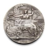 Athens 1896 Olympic Games participation medal, silver-plated version, designed by N Lytras,