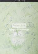 Autographed Celtic FC Lisbon Lions 25th Anniversary banquet menu,