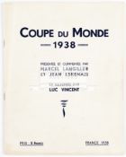 An official tournament programme for the 1938 World Cup in France,