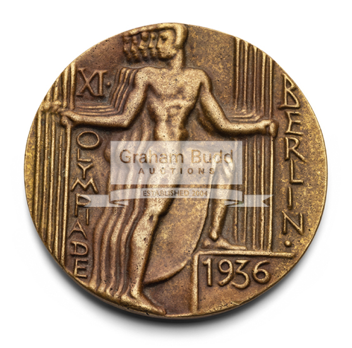 Berlin 1936 Olympic Games participation medal, designed by O.