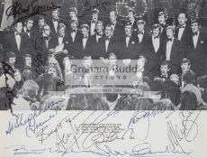 Autographed picture of the England 1970 World Cup football team,