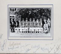 Autographed photographic presentation of the 1977 Australian cricket team to England,