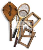 A Slazenger Fred Perry/Dan Maskell training racquet mid 20th century,