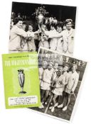 Wightman Cup Memorbilia, comprising Official 1939 USTA souvenir album,