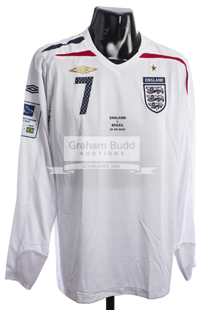 David Beckham white England International No.