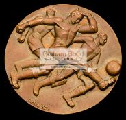 A 1934 World Cup participation medal awarded to the Czechoslovakia footballer Josef Kostalec,